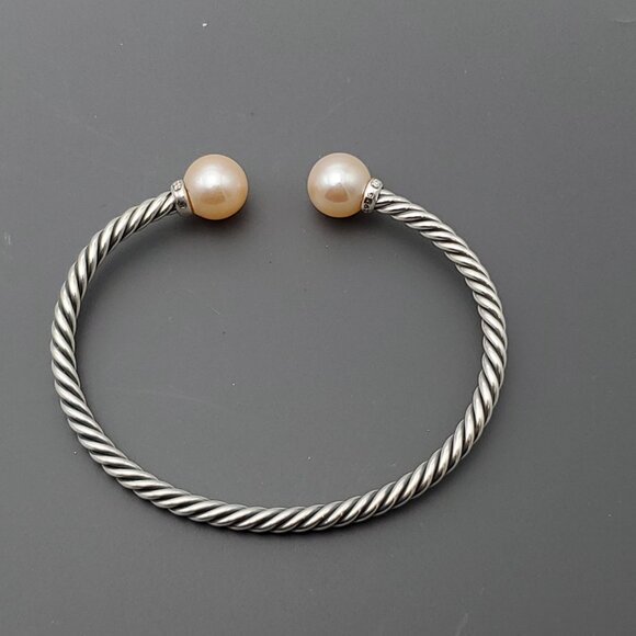 David Yurman Bracelet with Pink Pearls & Diamonds - Picture 2 of 5